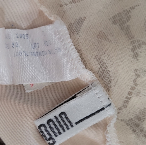 Vintage - 70's I Magnin Cream Nylon Heart Shape Lace‎ Chemise Slip - Picture 6 of 6